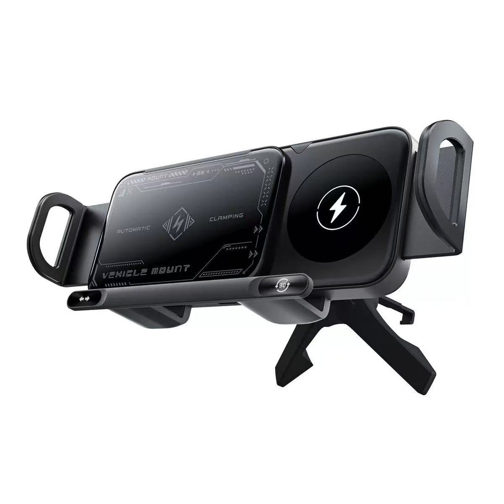 Dual Motor Wireless Car Phone Holder with 360 Rotation