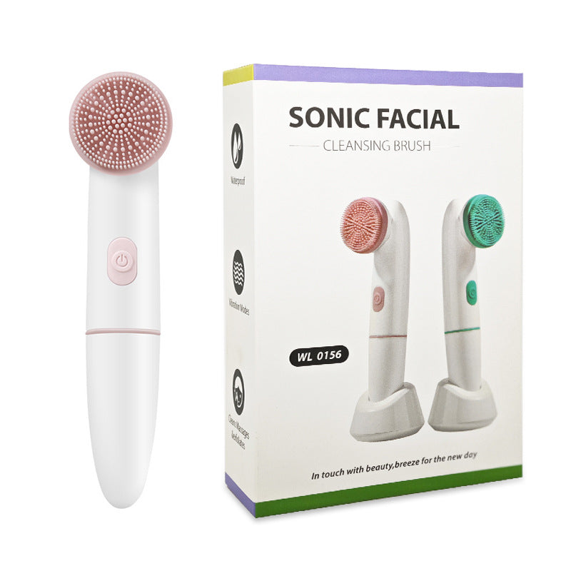 Electric Sonic Facial Cleansing Brush with Silicone Head